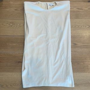 Cream Block Shoulder Dress. Sz. M